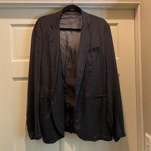 Men's Emporio Armani black silk blazer
